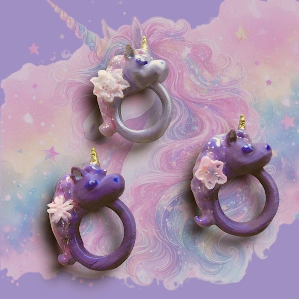 ring unicorn for kids , 14mm